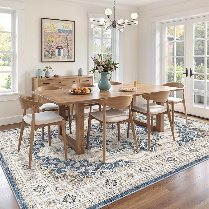 befbee 6x9 Area Rug for Living Rooms, Stain Resistant Neutral Washable Rugs for - Image 7