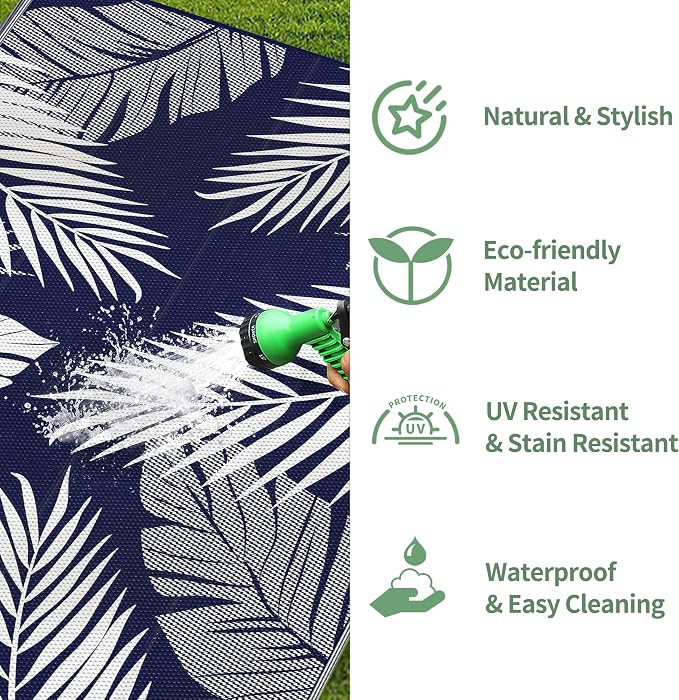 GENIMO Outdoor Rug 8' x 10' Waterproof - Image 6