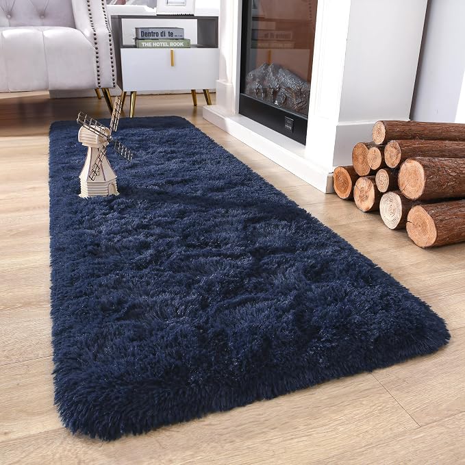 Chicrug Soft Runner Rug for Bedroom Living Room Plush Fluffy Rug 2x8 Feet - Image 3