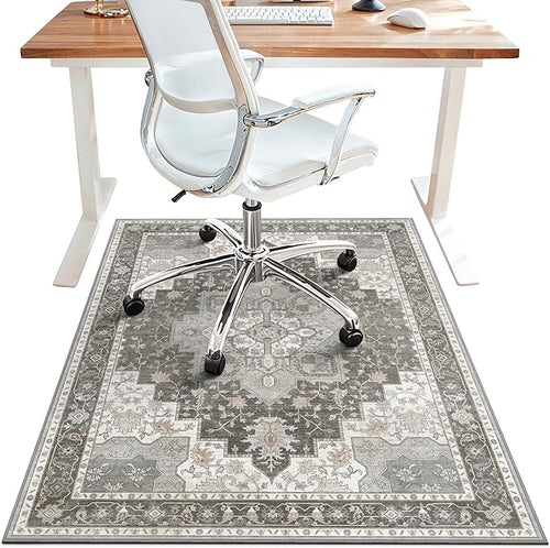 36"x60" Office Chair Mat for Hardwood Tile Floor, Under Desk Carpet Protector by BESBLEE