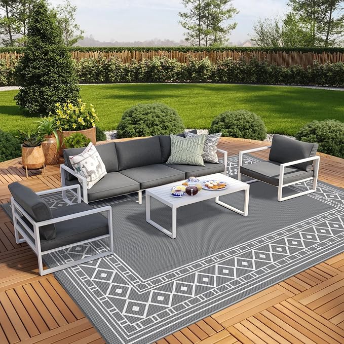 GENIMO Outdoor Rug Waterproof for Patio Decor, Outside Area Mat for Rv by GENIMO