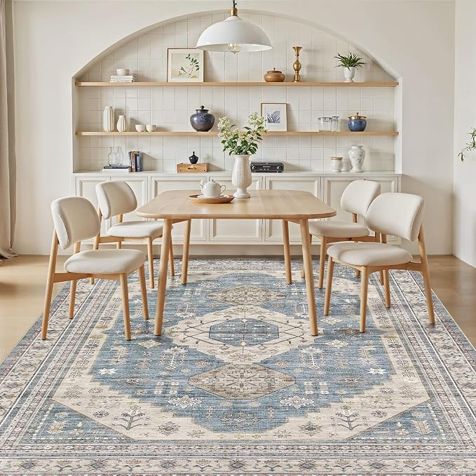 9x12 Washable Area Rug, Large Rugs - Image 8