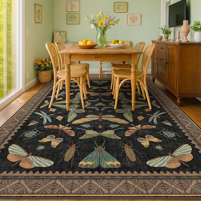 Hazo Haus Large Black Rug for Living Room - Image 3