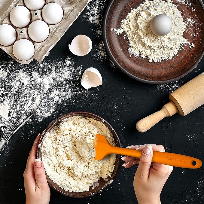 Silicone Spatula 3‑Piece Set Heat Resistant 600°F Non‑Stick Rubber Spatulas - Image 5