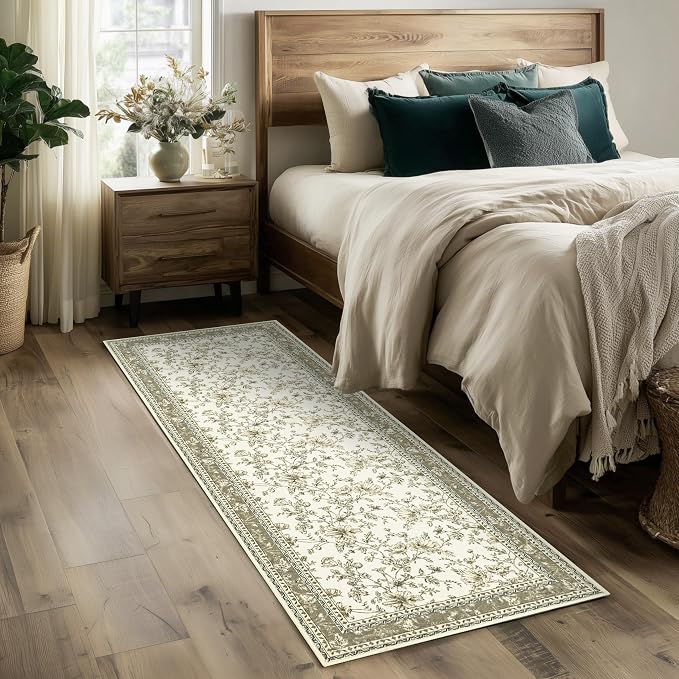 Greyish Beige Runner Rugs 2x6 for Hallway Kitchen Bedroom Beside Laundry Room - Image 3