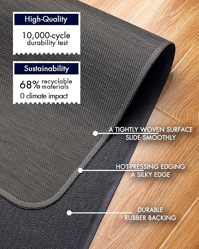 Baroyal Office Chair Mat for Hardwood Floor Under Desk Computer Rolling Chair - Image 4