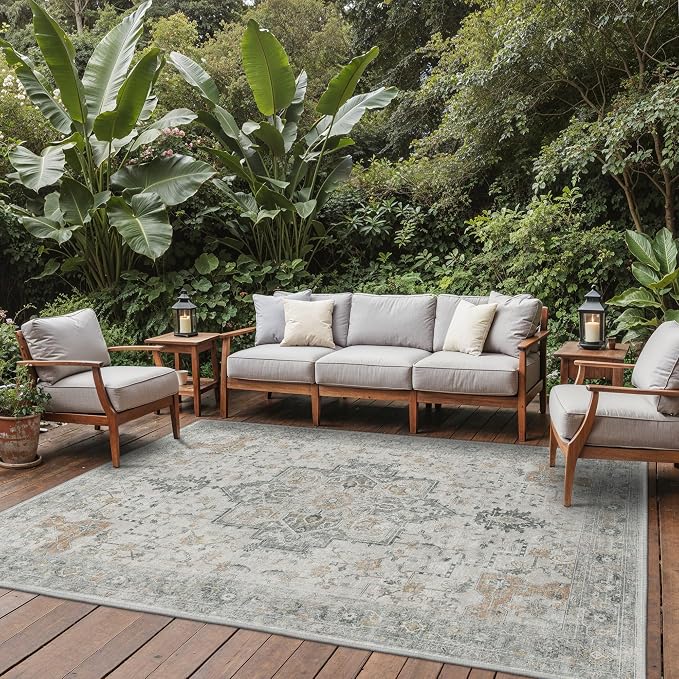 GENIMO Outdoor & Indoor Area Rug 8'x10', Waterproof, Non-Shedding, Easy Cleaning - Image 6