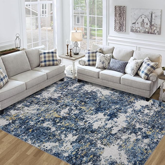8x10 Area Rug for Living Room Bedroom: Large Washable Rug by Tosuoka