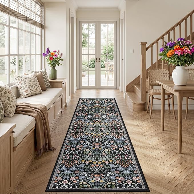 Runner Rug for Entryway: 3x10 Kitchen Rugs Non Slip Washable Ultra-Thin Soft - Image 3