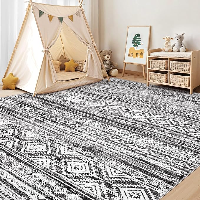cotiled 10x12 Area Rugs Living Room Rug: Washable Boho Rugs - Image 7