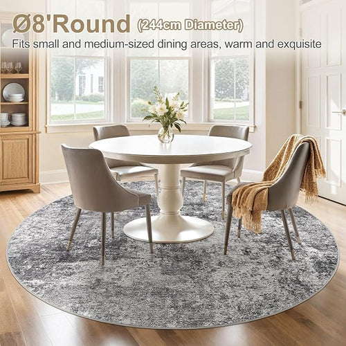 8ft Round Area Rug Living Room Rugs - Image 2