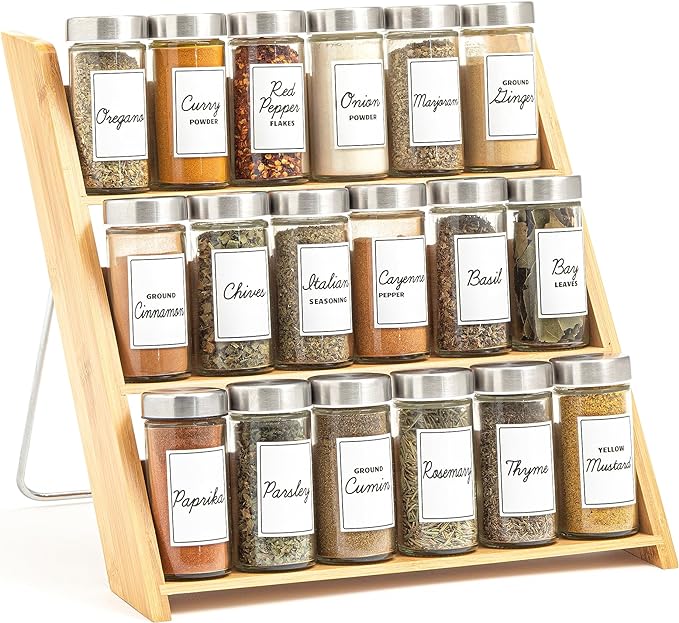 Orii 18 Jar Bamboo Compact Spice Rack by Orii