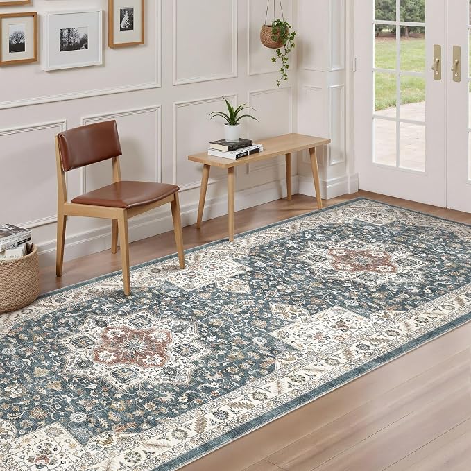 Vintage Hallway Runner Rug 3x12: Large Soft Washable Entryway - Image 3