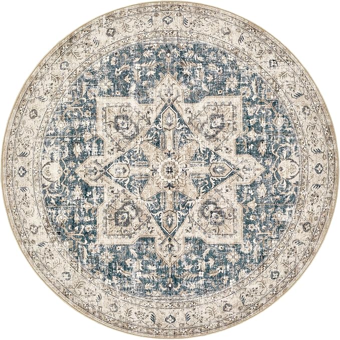 Tortania 8' Round Area Rug Living Room Rugs - Image 10