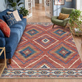 BESTSWEETIE Area Rug 7x9Rug Machine Washable Non-Slip Low Pile Print Pattern by BESTSWEETIE
