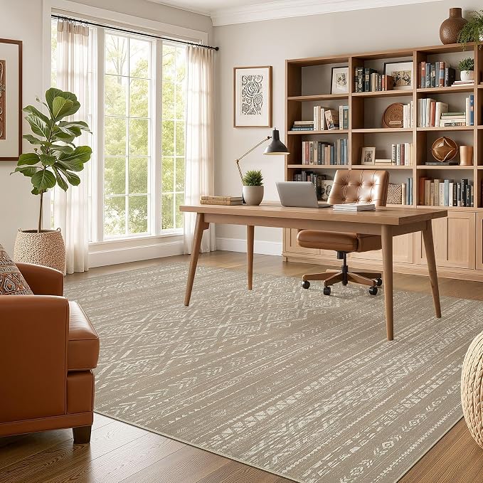 Nakagishi Area Rug Living Room Rugs: 7x9 Large Soft Machine Washable Boho - Image 5