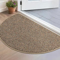 BEQHAUSE Dirt Trapper Door Mat 17" x 30" Half Circle Non Slip Washable Doormats by BEQHAUSE