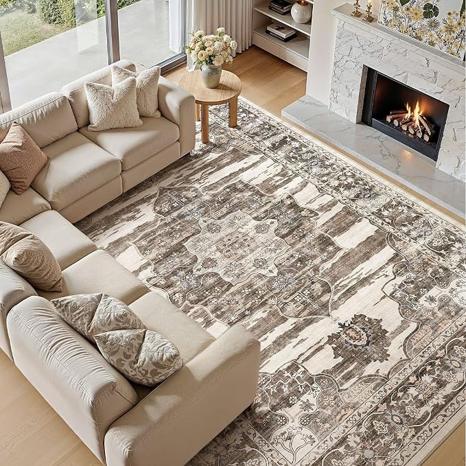 Washable 9x12 Area Rug for Living Room & Dining Room - Image 5