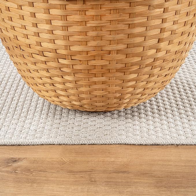 CAMILSON Easy Jute Rug 10x14 Indoor Outdoor Off-White Farmhouse Area Rugs - Image 6
