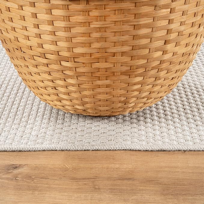 CAMILSON Easy Jute Rug 6x9, Indoor Outdoor Off-White Farmhouse Area Rugs - Image 6