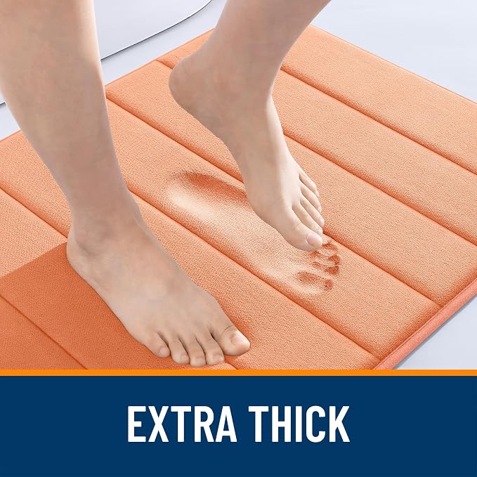 OLANLY Memory Foam Bath Mat 70x46, Super Soft Absorbent Bathroom Rugs, Quick Dry - Image 6