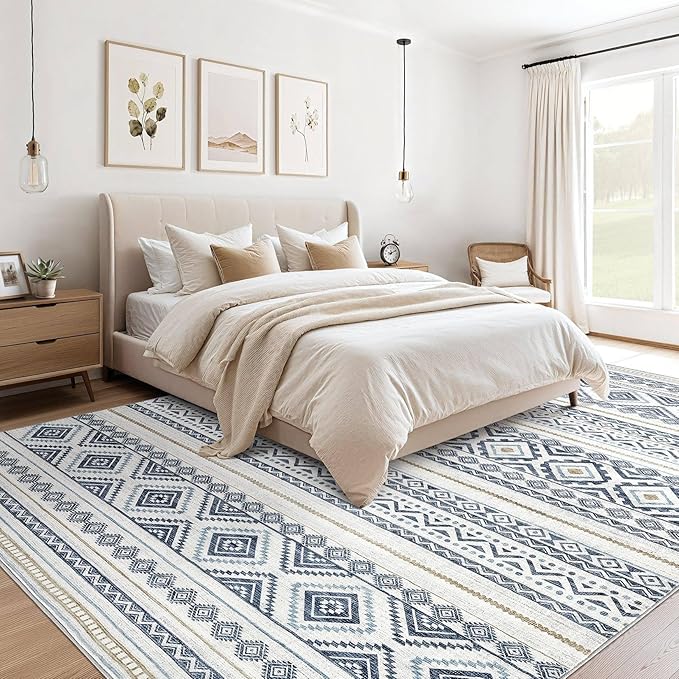 cotiled 10x12 Area Rugs Living Room Rug: Washable Boho Rugs - Image 5