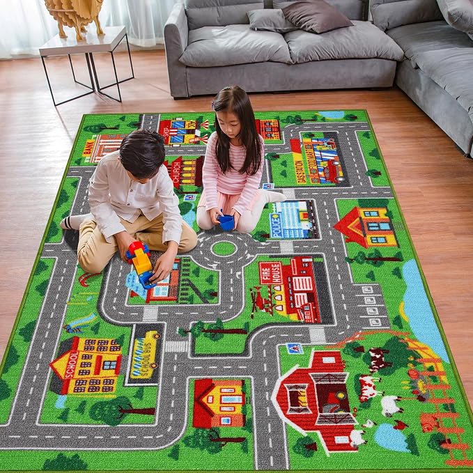 Kids Rug Car Carpet 78.7"x59", Car Rug - Image 6