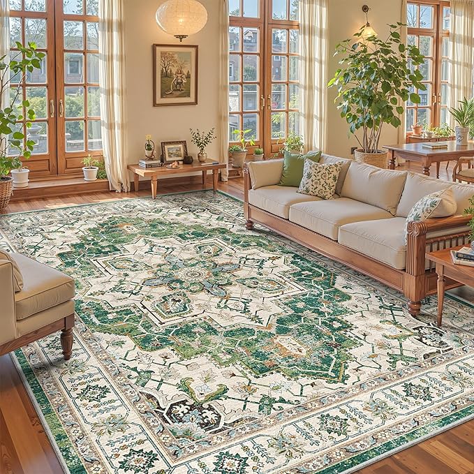 zesthome 9x12 Area Rugs, Stain Resistant Washable Rug, Ultra-Thin Rugs by Zesthome