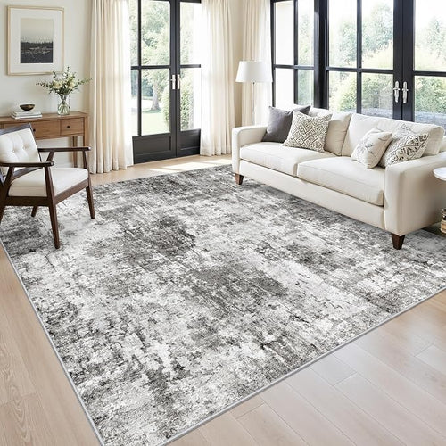 8x8 Square Area Rug Living Room – Non-Slip Washable Large Floor Carpet by ZHXXUJ