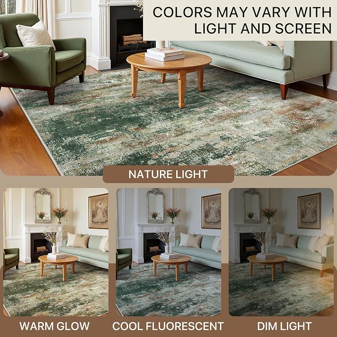 BEIMO Area Rugs 5x7 for Living Room Bedroom, Modern Abstract Machine Washable - Image 6