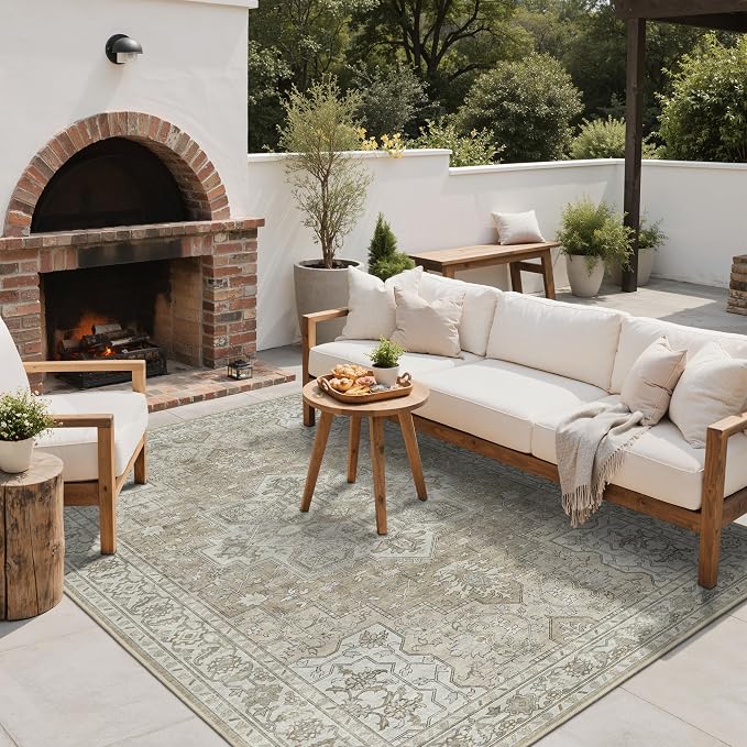 GENIMO Outdoor & Indoor Area Rug 5'x8', Waterproof, Non-Shedding, Easy Cleaning - Image 6