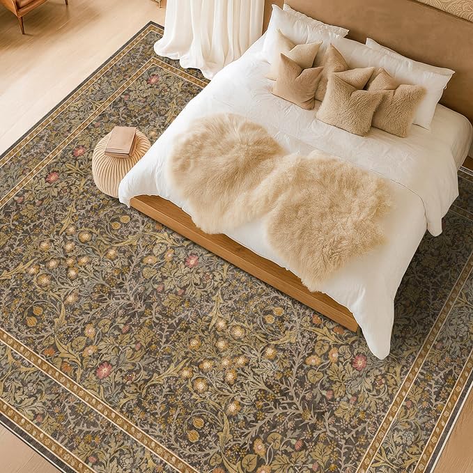 Boho 7x9 Brown Rug for Living Room - Image 6