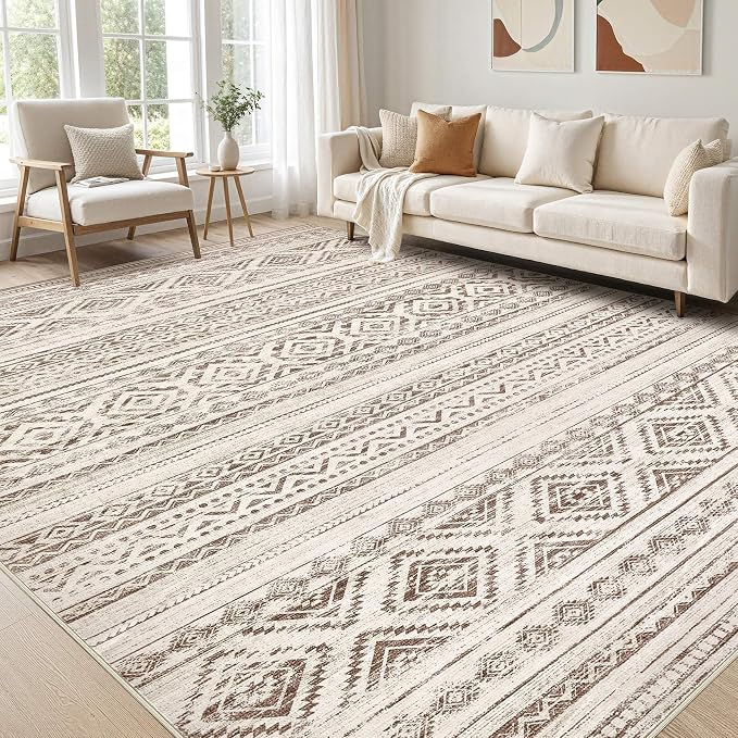 cotiled 7x9 Area Rugs Living Room Rug: Washable Boho Rugs by COTILED