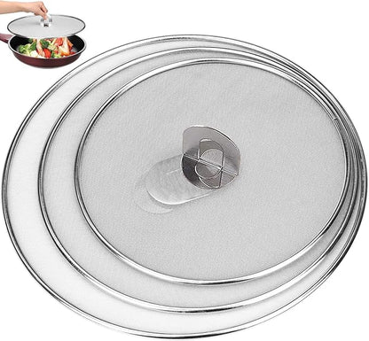 3 Pack Splatter Screen for Frying Pan 13" 11.5" 9.8" Stainless Steel Grease - Image 9