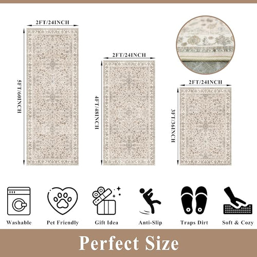 3-Piece Kitchen Rug Set of 3 - Image 2
