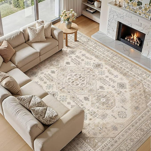 8x10 Washable Area Rug, Large Rugs - Image 2