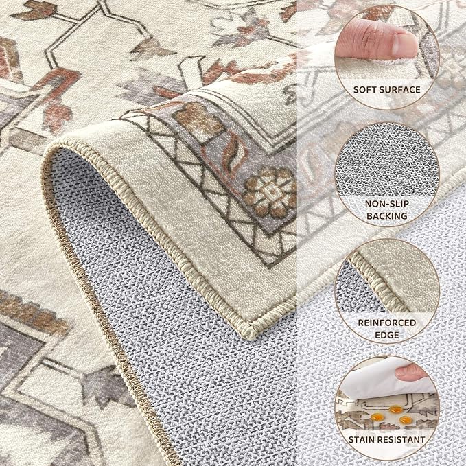 Washable 6x9 Area Rug for Living Room - Image 3