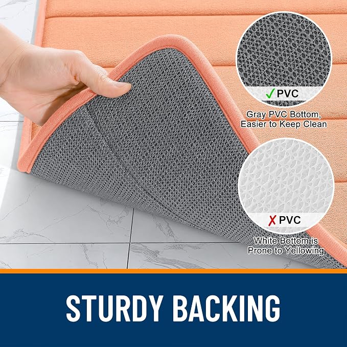 OLANLY Memory Foam Long Bathroom Rugs Runner 47x24, Super Soft Absorbent Bath - Image 7