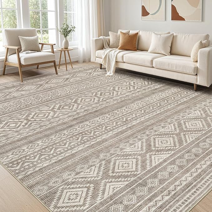 cotiled 12x15 Area Rugs Living Room Rug: Washable Boho Rugs by COTILED