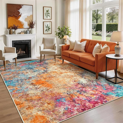 8x10 Area Rugs for Living Room Rug Washable: Abstract Large Rug for Dining Room by Aelenmu