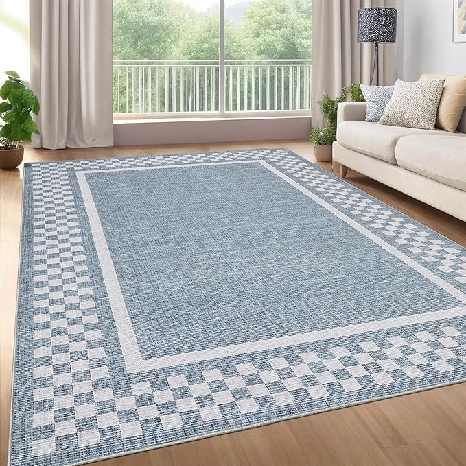 GarveeHome Washable Area Rug 4x6 Small Living Room Rugs Modern Bordered Soft - Image 2