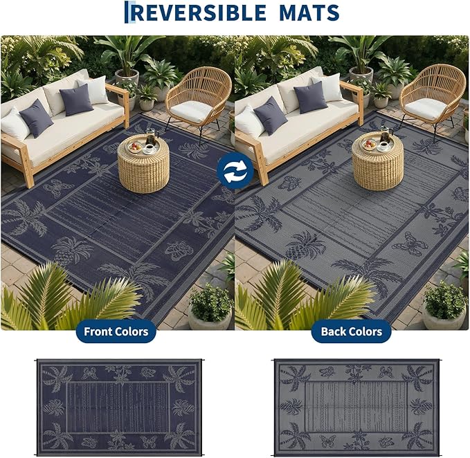 Garvee Outdoor Rug 8x10 Waterproof - Image 3