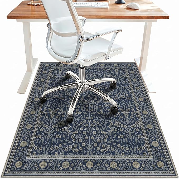 36"x48" Office Chair Mat for Hardwood Tile Floor, Under Desk Carpet Protector by BESBLEE