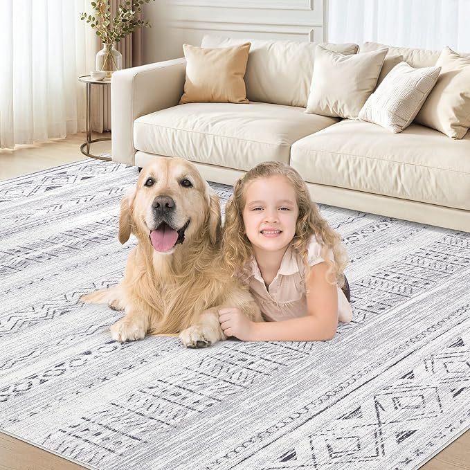 cotiled 5x7 Area Rugs Living Room Rug: Washable Boho Rugs - Image 5