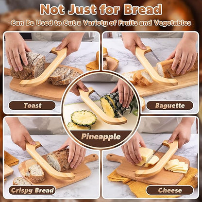 Bread Knife for Homemade Bread, 14.5" Wooden Sourdough Bread Knife, Sourdough - Image 7