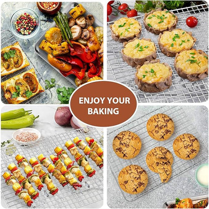 P&P CHEF 16 + 10.4 Inch Baking Sheet and Rack Set, Stainless Steel Cookie - Image 5