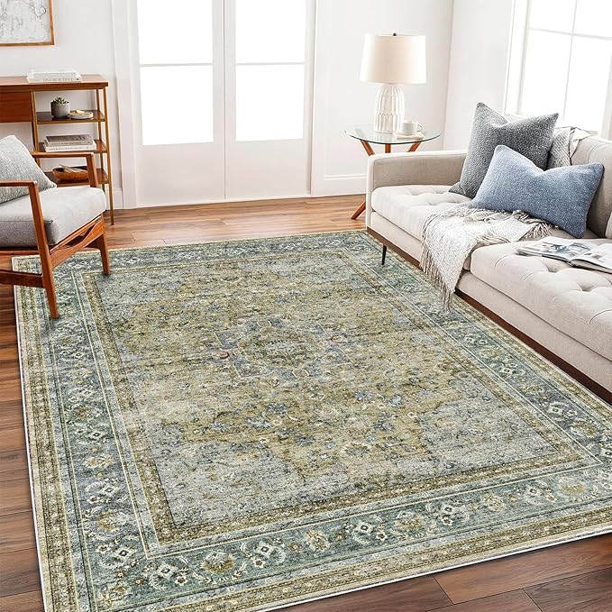 CHAMPLANT Area Rug 5'x7' Washable Rug Vintage Traditional Floor Cover Thin - Image 2