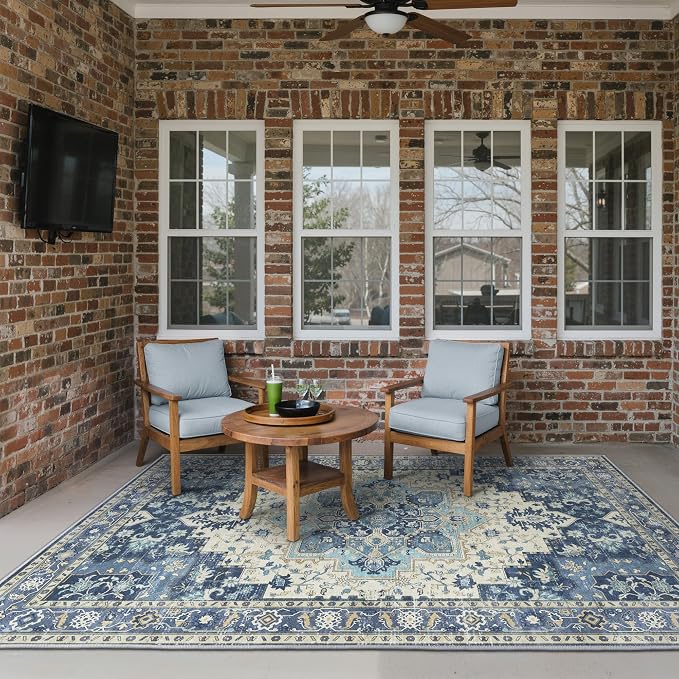 GENIMO Outdoor & Indoor Area Rug 6'x9', Waterproof, Non-Shedding, Easy Cleaning - Image 3