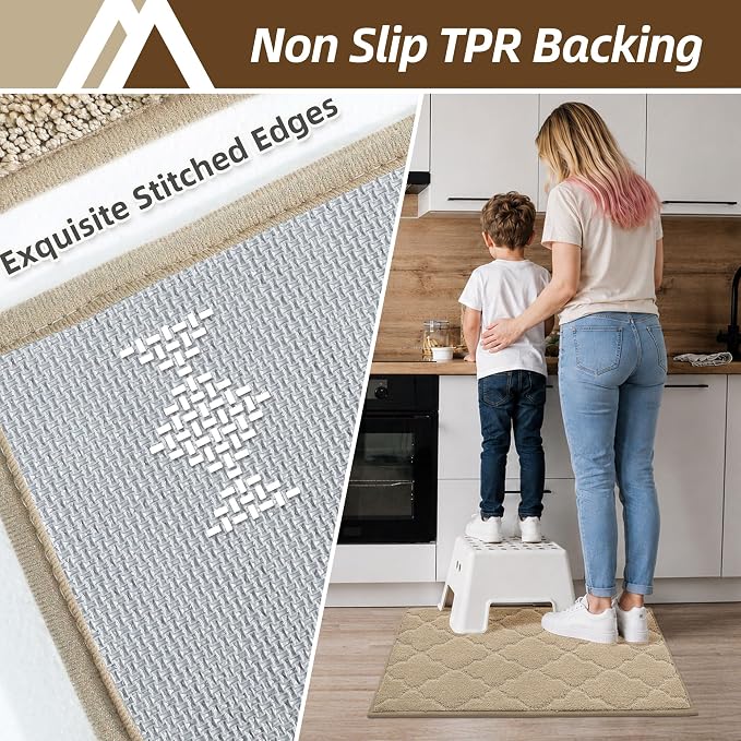 COSY HOMEER Kitchen Rugs 24"x36"/24"x60" Non-Slip Washable Kitchen Mats - Image 5