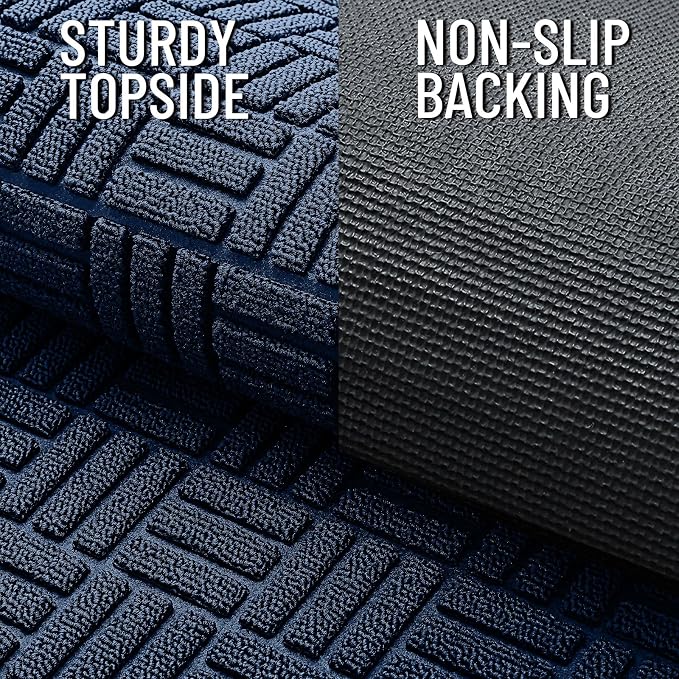 OLANLY Front Door Mat Outside Entrance 47x23, Heavy Duty Sturdy Natural Rubber - Image 4